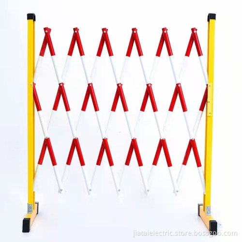 Red and White Fiberglass Insulated Extension Fencing for High Voltage Electric Power